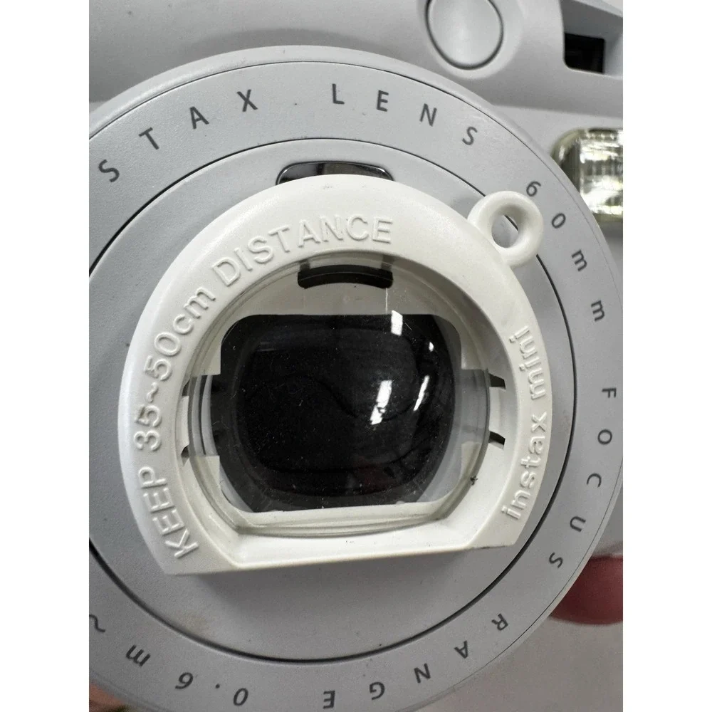 FUJIFILM Instax Mini 9 Gray Instant Film Camera With Selfie Lens EUC Tested